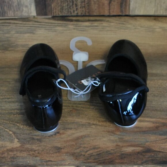 NWT Danskin Girl's Black Tap Dance Shoes 12 - Picture 3 of 4